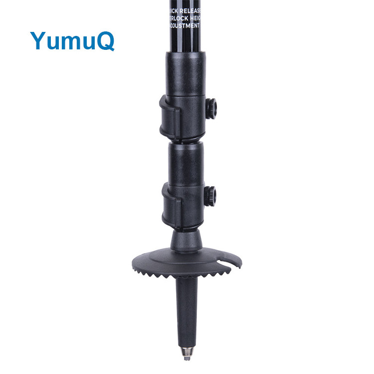 YumuQ 135cm Durable Aluminum 6061 Alloy Hiking Sticks With Quick  Lock System, OEM Hiking Sticks Trekking Poles With Rubber Grip