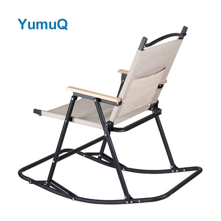 YumuQ Camping Freestyle Rocker Portable Foldable Rocking Folding Chair With Armrests Shade Price For Outdoor