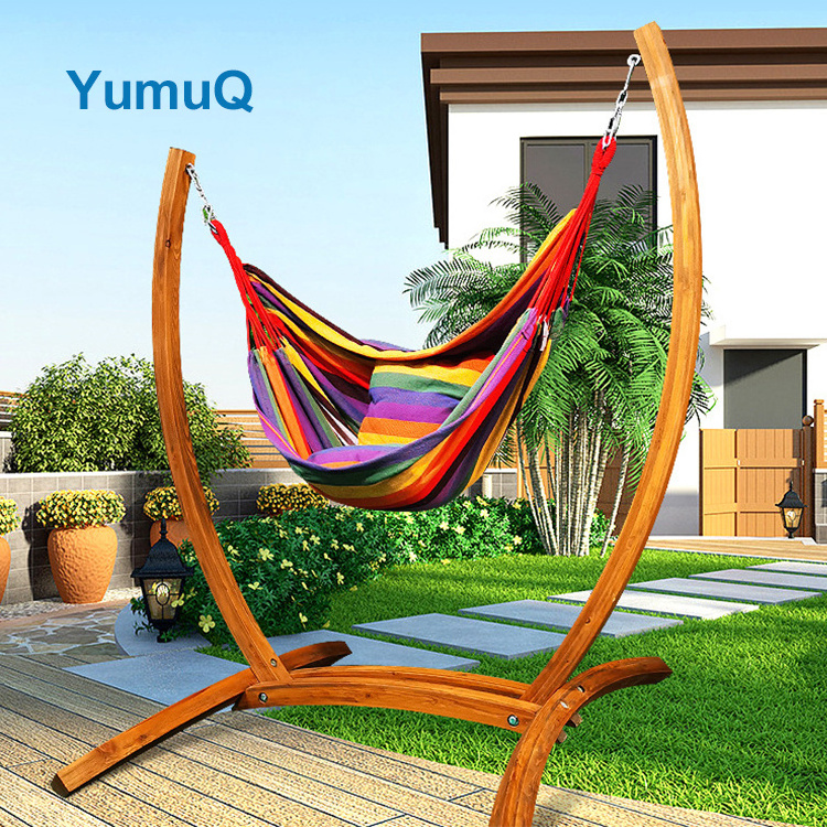 YumuQ New Style Heavy-duty Larch Indoor Multi-functional Hammock And Swing Chair Stand For 2 Man