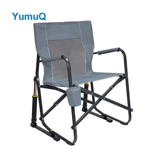 YumuQ Buy Aluminum Outdoor Camping And Beach Fishing Oversized Folding Cross Rocking Chair For Adults