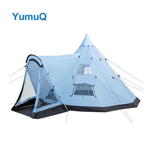 YumuQ Wholesale 2-man Adults Outdoor Camping House Tipi 5-8person Octagonal Tipi Tent For Adults