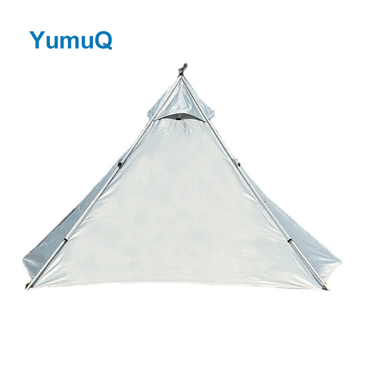 YumuQ 10 12 Person Waterproof Luxury Adult Family Indian Tipi Family Cone Shape Camping Tent Village