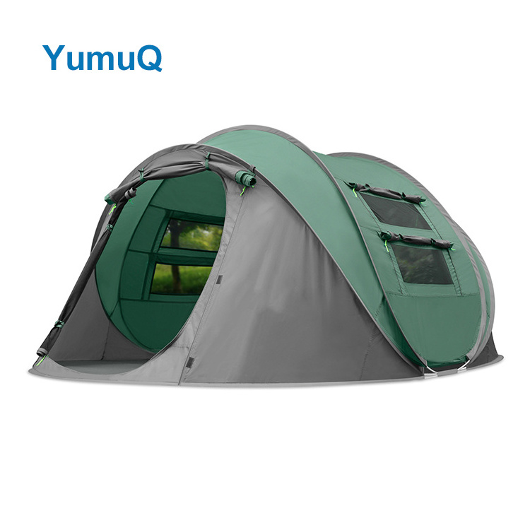 YumuQ 3-4 Person Easy Quick Open Arrival Instant Automatic Pop Up Cabin Outdoor Camping Backpacking Tent