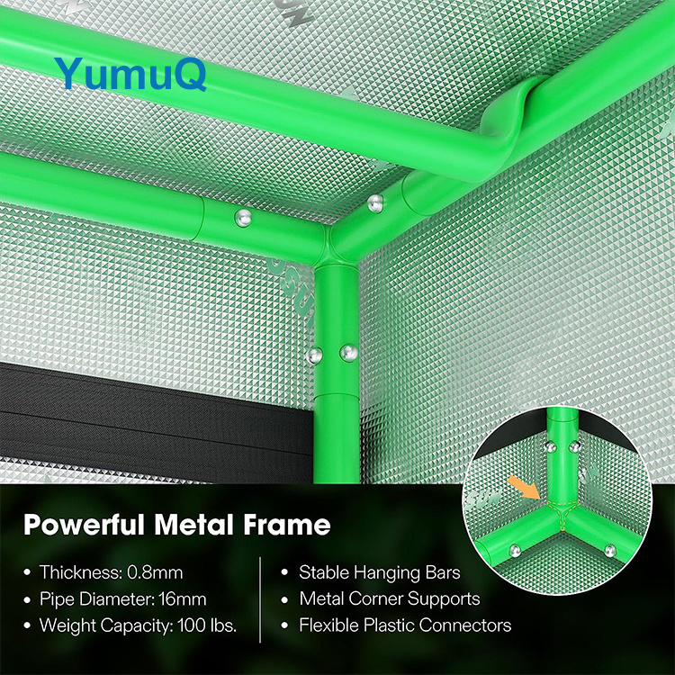 YumuQ Customized Oxford Outdoor Garden Greenhouse Dark Room Hydroponic Complete Growing Tent Kits