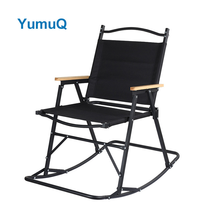 YumuQ Camping Freestyle Rocker Portable Foldable Rocking Folding Chair With Armrests Shade Price For Outdoor