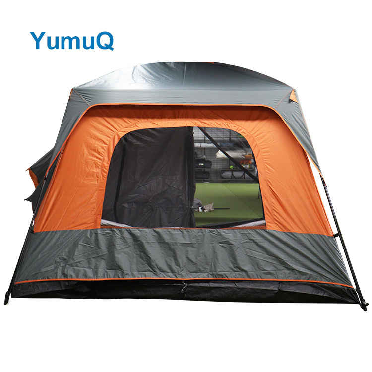 YumuQ Waterproof Family Wall Cabin Automatic Tent with Screen Room For 6-10 Person Outdoor Camping