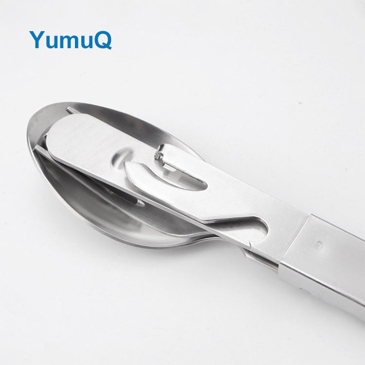 YumuQ Wholesale High Quality Fork Knife And Spoon Stainless Steel Camping Cutlery Kitchen Utensils Set With Bag