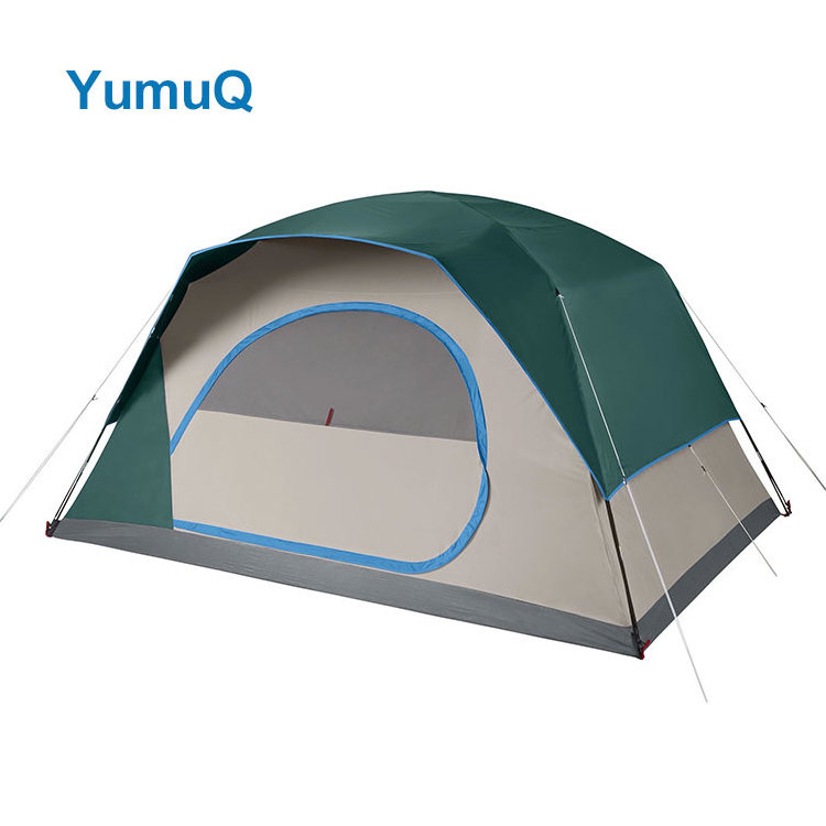 YumuQ Customized Design 6-8 Person Awning Camping Dome Shaped House Luxury Tent Manufacturers For Sale