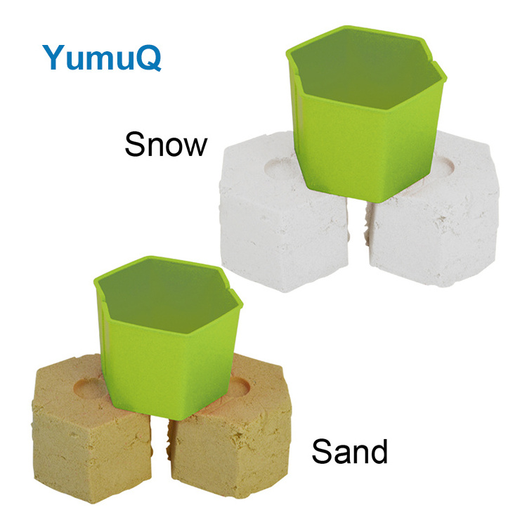 YumuQ Customized Color Plastic Christmas Winter Hexagon Snow Brick Model Toy For Kids Winter Fun