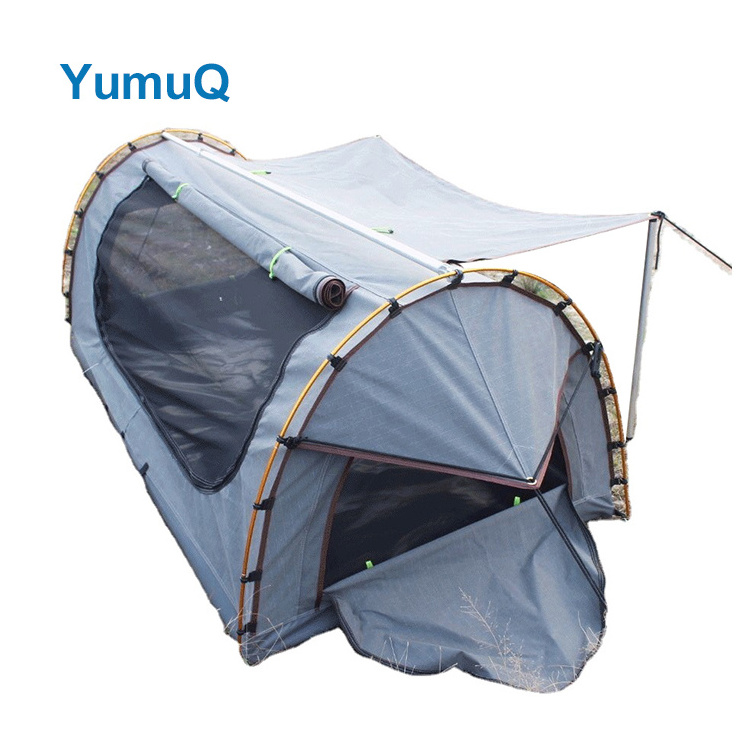 YumuQ Custom High Quality Australian Canvas Single Camping Waterproof Off Ground Swag Tents With Strong Net