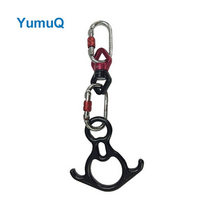 YumuQ Aluminum Alloy Black Yoga Hammock Wall Hook Ceiling Mount Brackets Anchor Fitness Carabiner Clip For Rope