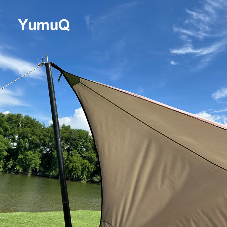 YumuQ Ultralight 5x4m Backpacking Beach Shelter Sun Shade Rain Camping Accessories Big Bbq Tarp Tent Outdoor