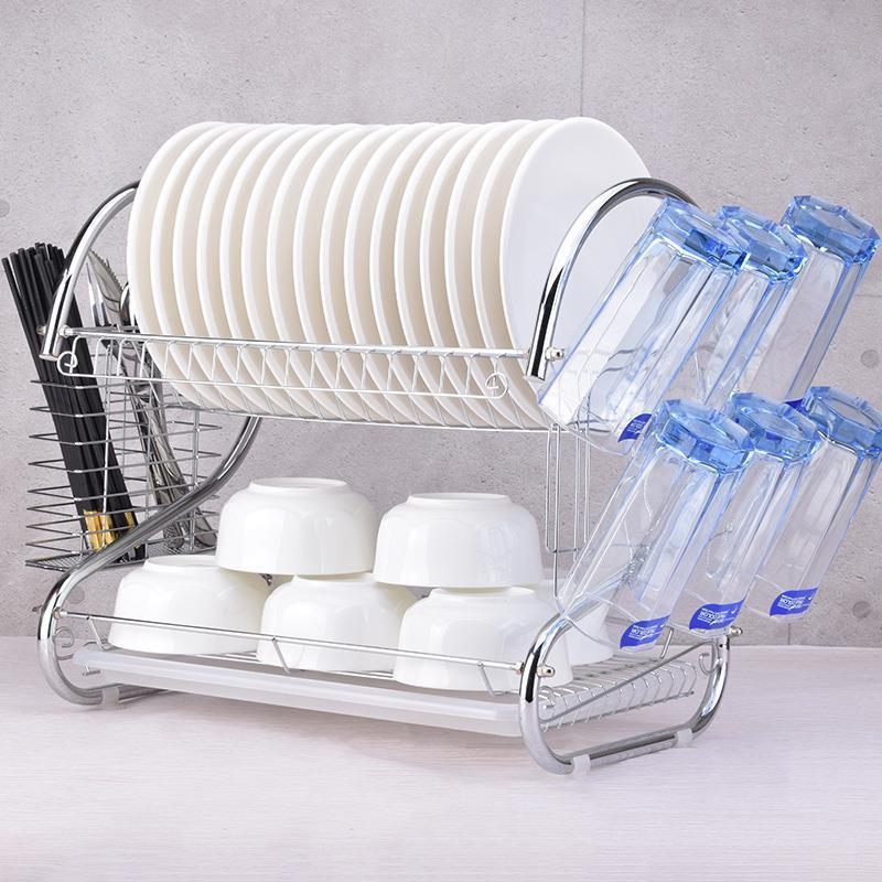 Household Narrow Small Dish Drain Kitchen Storage Multi-Functional Storage Rack