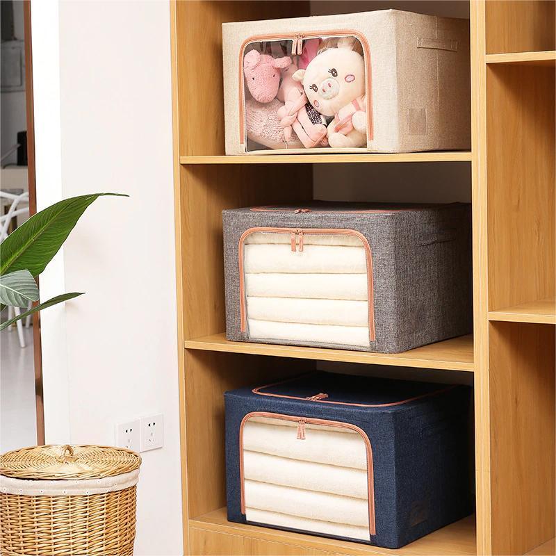 Foldable Storage Organizers Clothes Blanket Quilt Organizer Box Large Capacity Closet Sweater Storage Clothes Cabinet Organizer