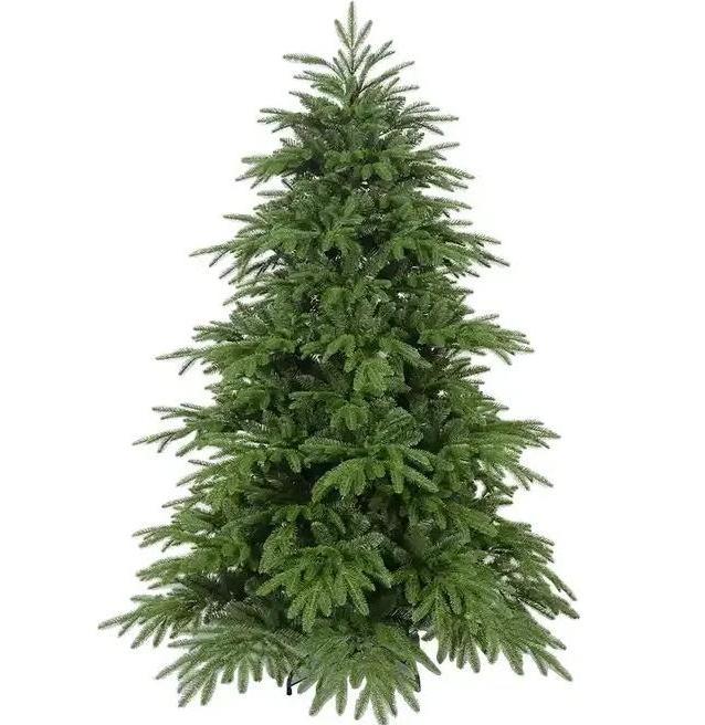 Wholesale Premium Xmas Spruce 6ft PE PVC Hinged Fat Prelit Lights  Artificial Christmas Tree with party decoration