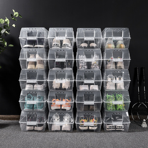 Transparent shoe box storage box home drawer type plastic shoe box