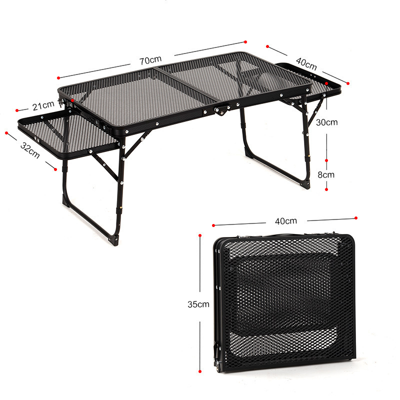 tire table mesh camping side table rack Camping table for outdoor with Kitchen