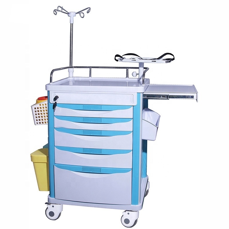 ORP800-ET Factory Supplying Hospital equipment dressing Trolley medication emergency carts for nursing homes