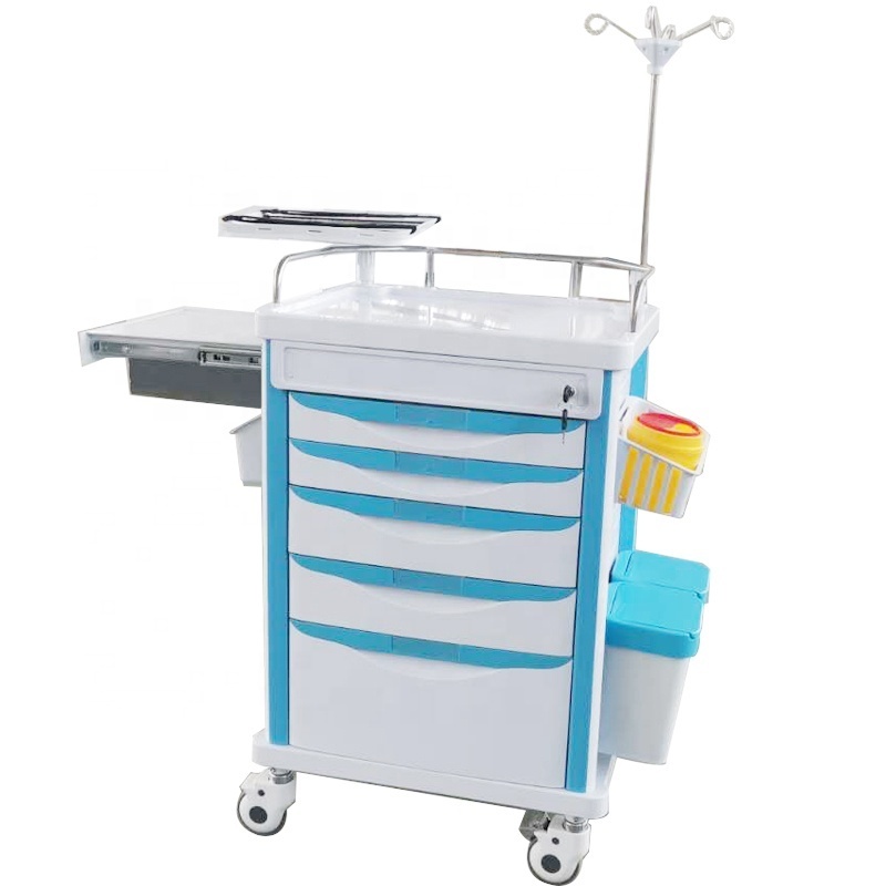 ORP800-ET Factory Supplying Hospital equipment dressing Trolley medication emergency carts for nursing homes