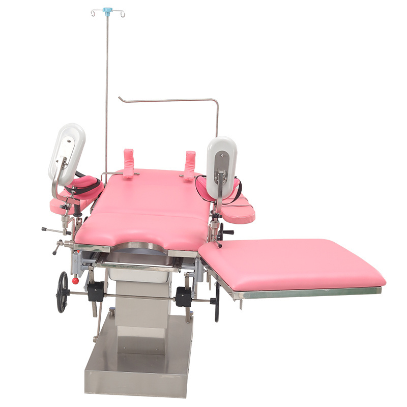 ORP used stainless steel manual hospital hydraulic labour and delivery table bed gynecological  obstetric exam bed