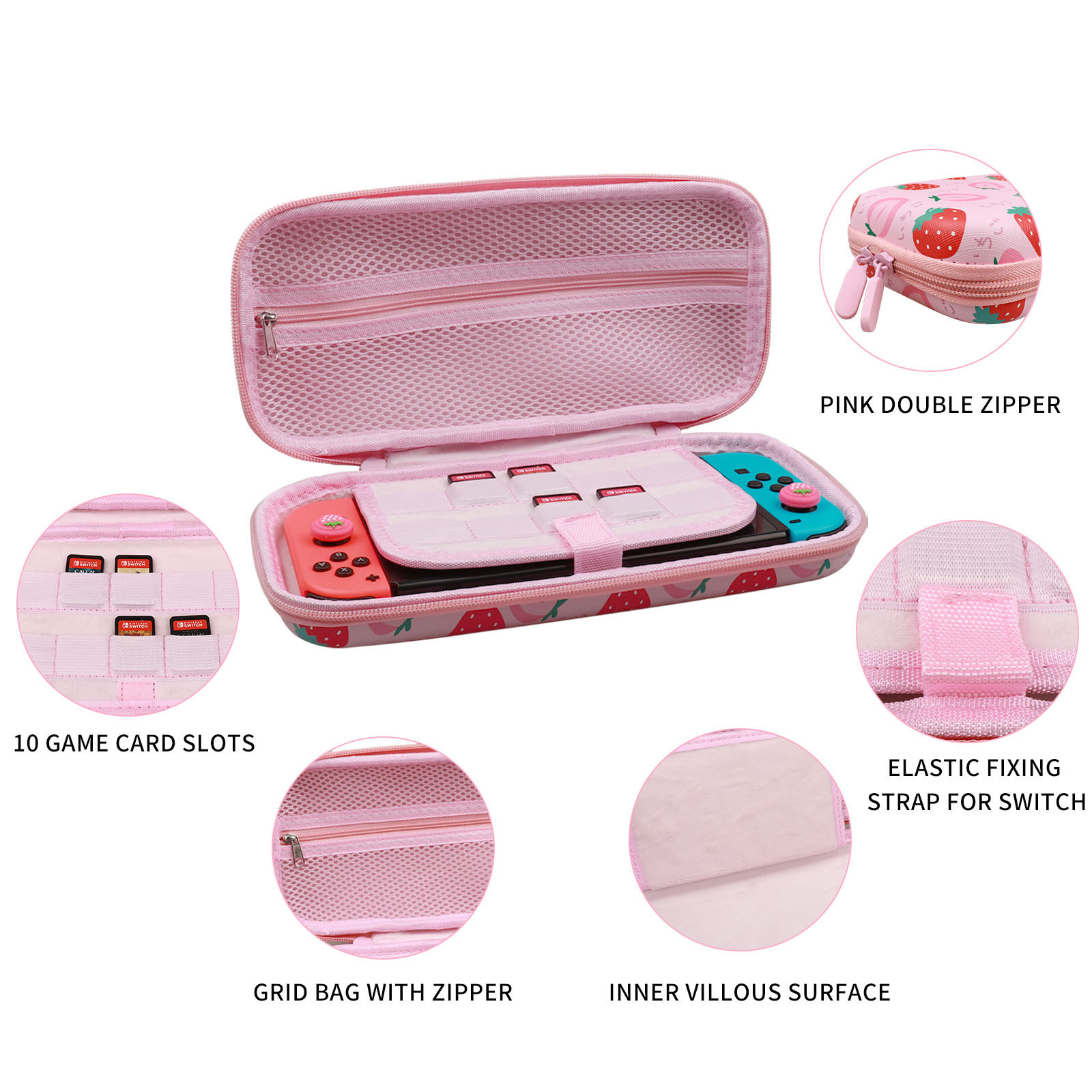 For Nintendo Switch Console Case Durable Game Card Storage NS Bags Carrying Cases Hard EVA Bag Shells Portable Carrying Bag