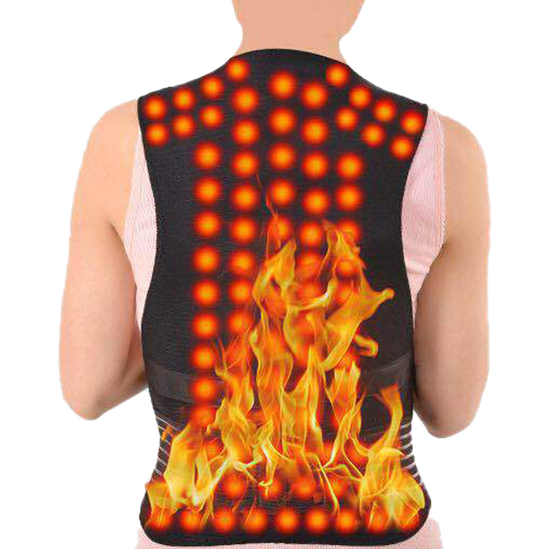 Self-Heating Fitness Vest with Tourmaline Warm Back and Abdomen Shoulder Magnet Physiotherapy Vest for Protection