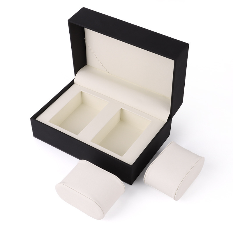 Luxury Custom Logo Lover's Packing Watch Box Gift Packaging Box for Two Watches