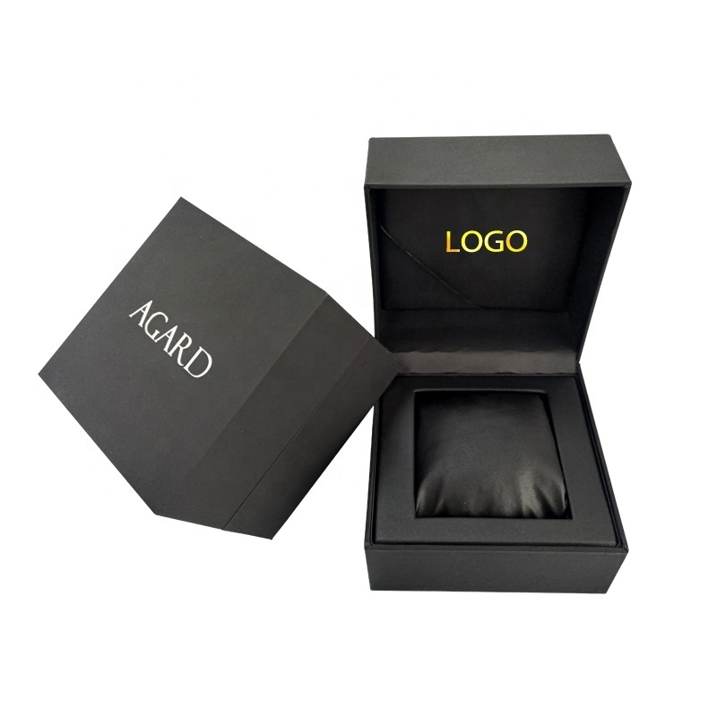 Custom Logo Paper Luxury Wrist Watch Gift Box Packaging Boxes Black Watch Box for Watches