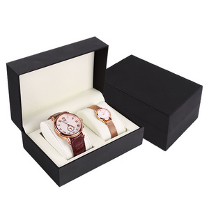 Luxury Custom Logo Lover's Packing Watch Box Gift Packaging Box for Two Watches