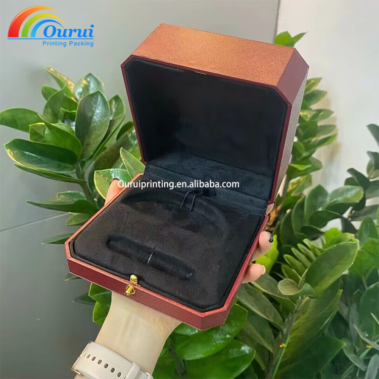 Top Quality Red Brand Bangle Bracelet Box Jewelry Displaying Box Full Set with Screwdriver and Certificate