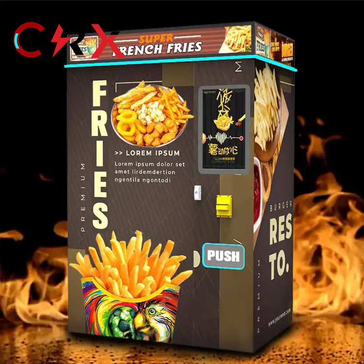 Robot Hot Food Automatic French Fries Vending Machine Fry Chip or Chicken Auto Snacks Maker Vending Machine