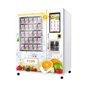 Frozen fruit cup smoothie vending machine and cup blending shake vending machine