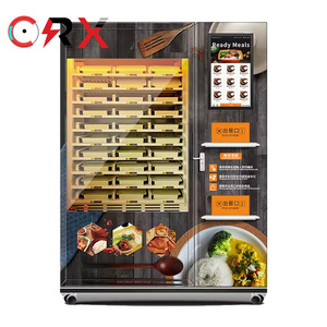 24 hours self-service fast food lunch box vending machine with microwave heating function xy axis elevator defrost windows