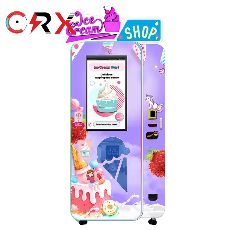 Customized Soft Ice Cream Vending Machine Frozen Food Yogurt Machine Smoothie Machine