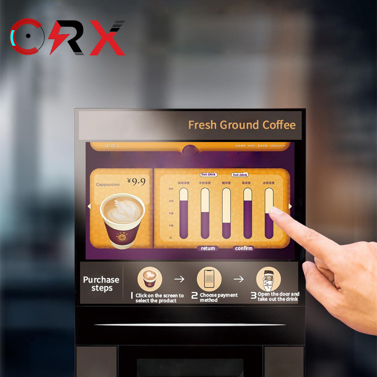 Hot Drink Automatic Coffee Machine Commercial Fresh Ground Coffee Vending Machine