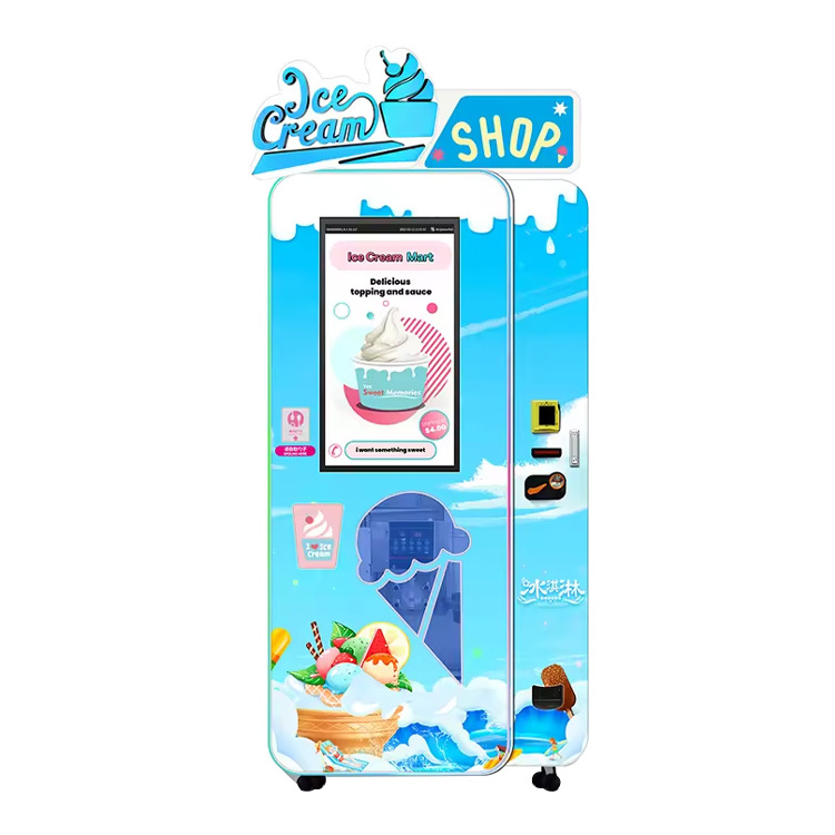 Customized Soft Ice Cream Vending Machine Frozen Food Yogurt Machine Smoothie Machine