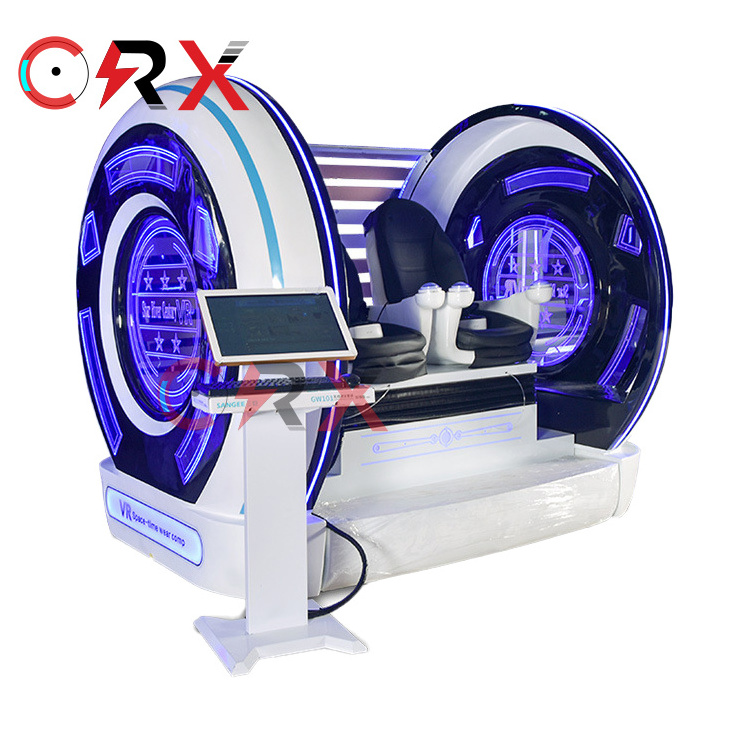 Amusement Park Virtual Reality Cinema Simulator 9d 360 Vr Cinema Motion Chair 9d Egg Vr Chair 2 Seats