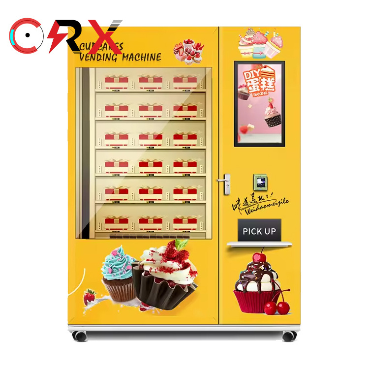 21.5-inch Touch Screen Fresh Food Bread Vending Machine Cooling System Cake Vending Machine