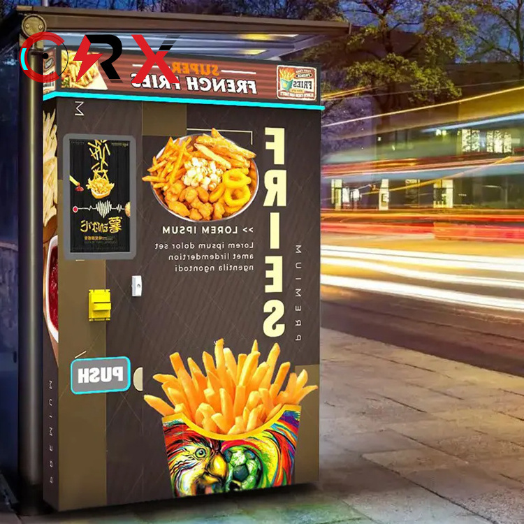 Robot Hot Food Automatic French Fries Vending Machine Fry Chip or Chicken Auto Snacks Maker Vending Machine