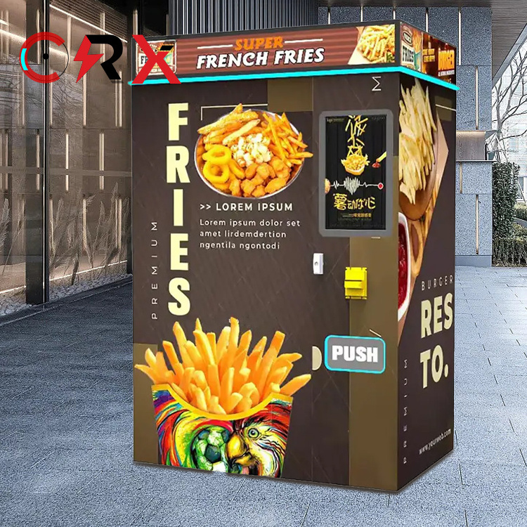 Robot Hot Food Automatic French Fries Vending Machine Fry Chip or Chicken Auto Snacks Maker Vending Machine