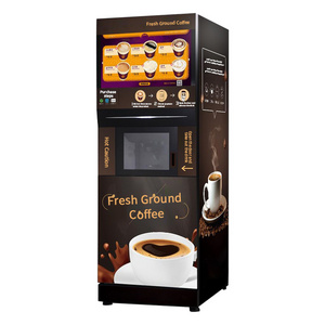 Hot Drink Automatic Coffee Machine Commercial Fresh Ground Coffee Vending Machine