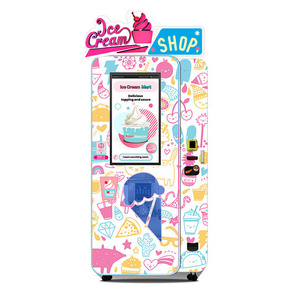 Customized Soft Ice Cream Vending Machine Frozen Food Yogurt Machine Smoothie Machine