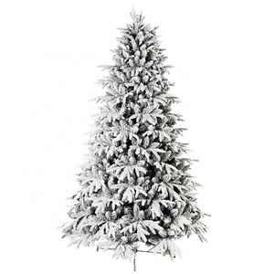 2023 OurWarm Wholesale PVC Luxury Flocked Big Automatic Snow Pre Lit Luxury Artificial Christmas Tree