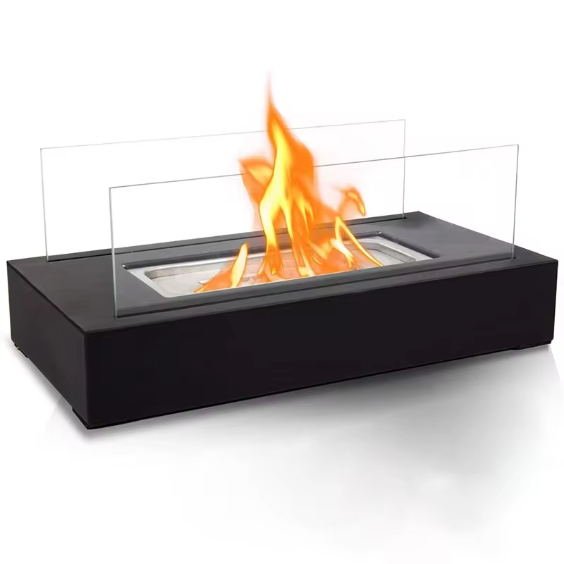 Ourwarm Rectangular Tabletop Outdoor Indoor fire pit table top fire pit Bioethanol fireplace tabletop fire pit for patio