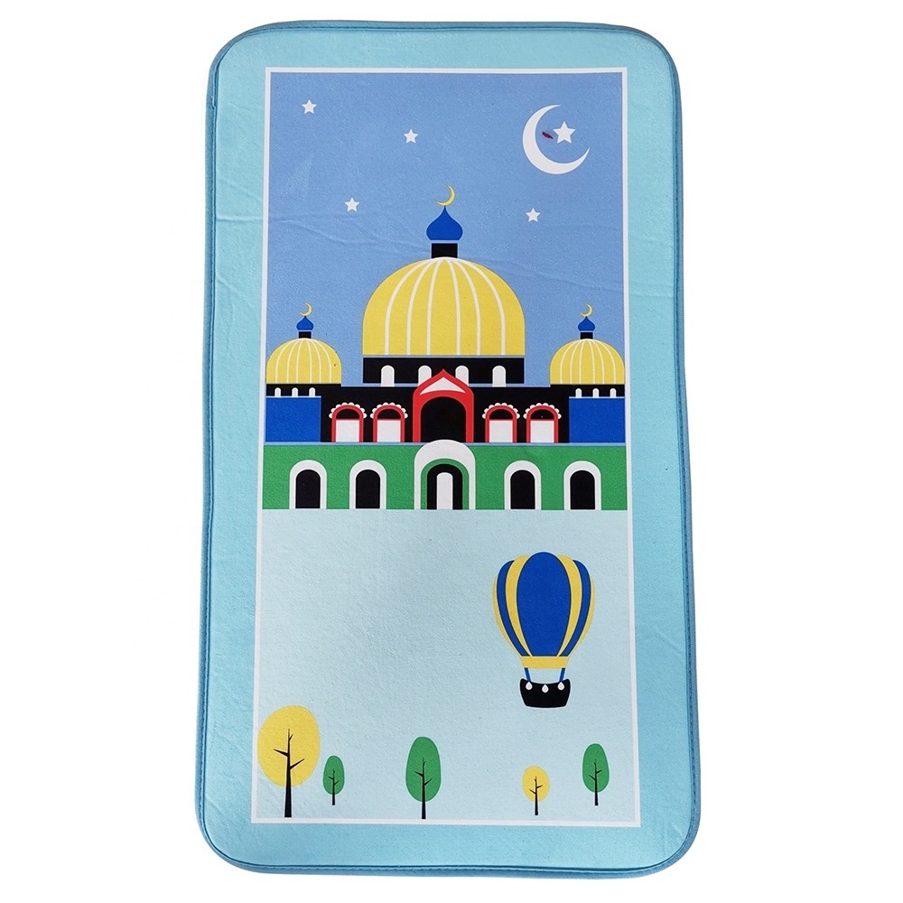 Ourwarm Custom Islamic Portable Children Padded Foam Sejadah Muslim Gift Set Tapis De Priere Musulmane enfant Prayer Mat for Kid