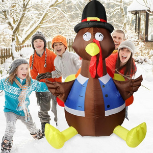 Ourwarm Animated Blows up Turkey Outdoor Thanksgiving Inflatables Yard Decoration