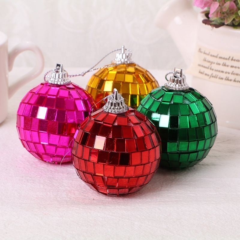 OurWarm Christmas Tree Hanging Pendants Decoration Ornaments Disco Mirror Reflective Ball Christmas Ornaments