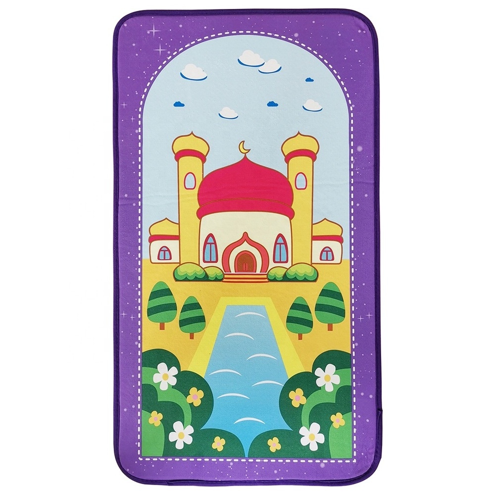 Ourwarm Custom Islamic Portable Children Padded Foam Sejadah Muslim Gift Set Tapis De Priere Musulmane enfant Prayer Mat for Kid