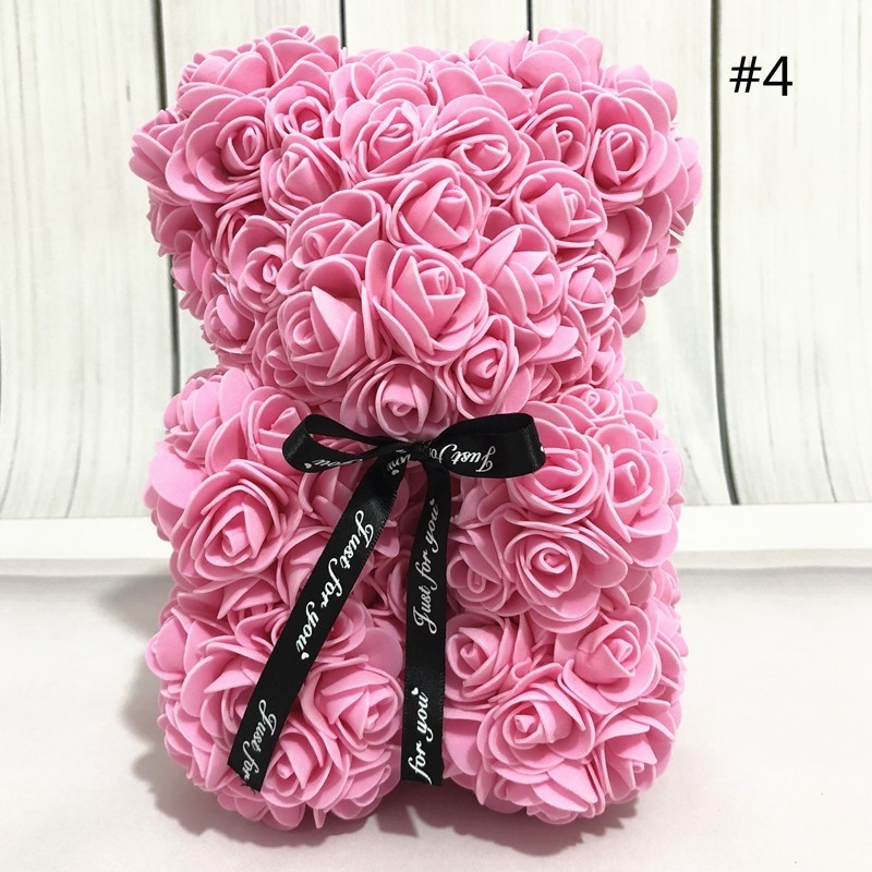 OurWarm  Hot Sale Customize Valentines Day Gift Forever Eternal	Mothers Day Gifts Rose Teddy Bear With Gift Box