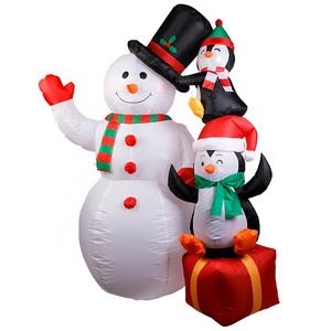 Ourwarm  Musical Outdoor Yard Decoration Blow up Snowman Santa Claus Tree Christmas Inflatable